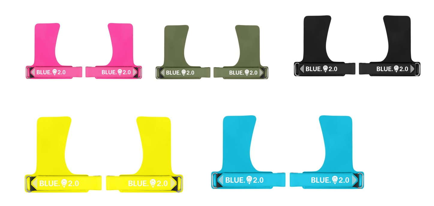 Blue Grips 2.0 shown in pink, olive, black, yellow, and blue color options